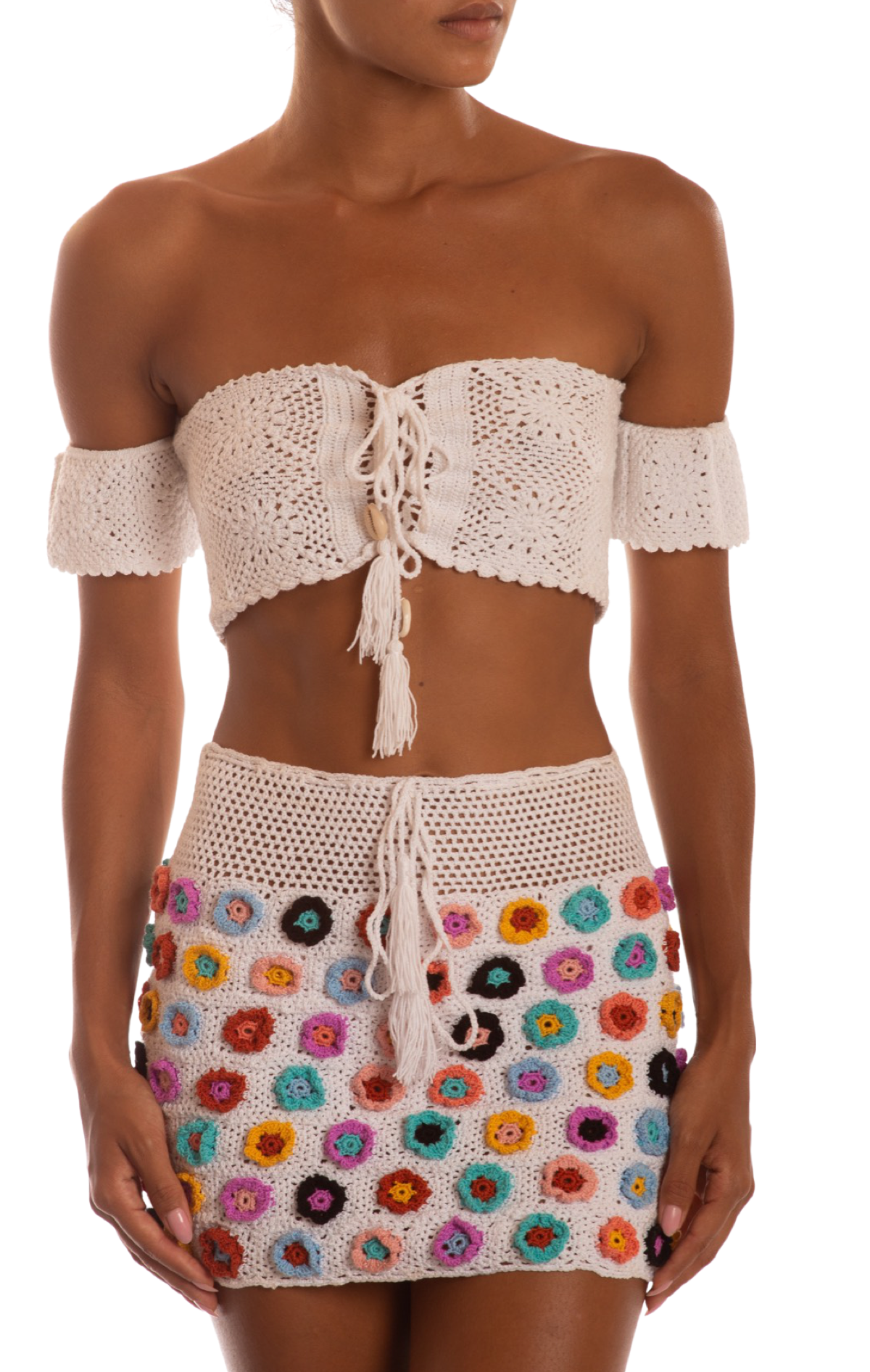 Flores Skirt White